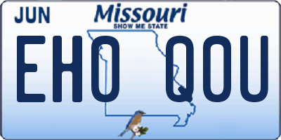 MO license plate EH0Q0U