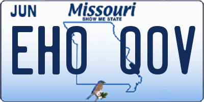 MO license plate EH0Q0V