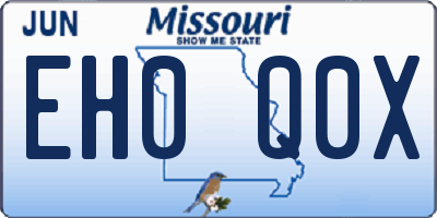 MO license plate EH0Q0X