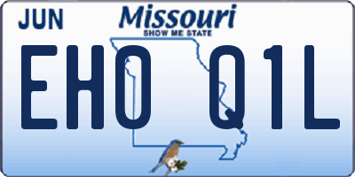 MO license plate EH0Q1L