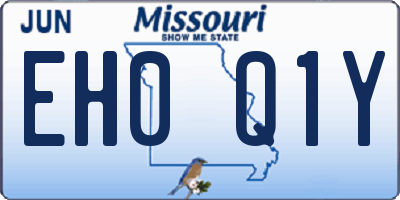 MO license plate EH0Q1Y