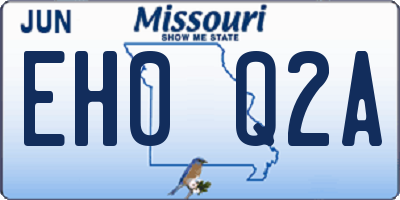 MO license plate EH0Q2A