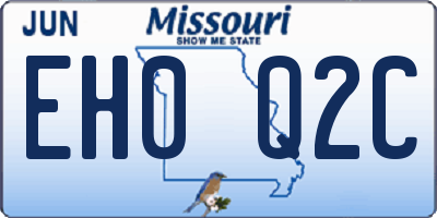 MO license plate EH0Q2C