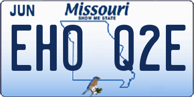 MO license plate EH0Q2E