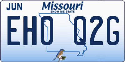 MO license plate EH0Q2G