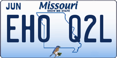 MO license plate EH0Q2L
