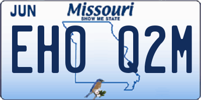 MO license plate EH0Q2M