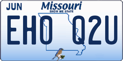 MO license plate EH0Q2U