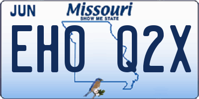 MO license plate EH0Q2X