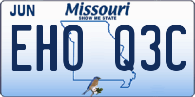 MO license plate EH0Q3C