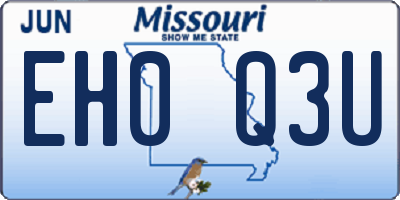 MO license plate EH0Q3U