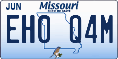 MO license plate EH0Q4M