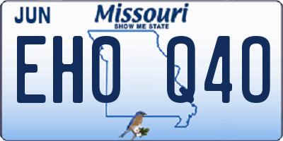 MO license plate EH0Q4O