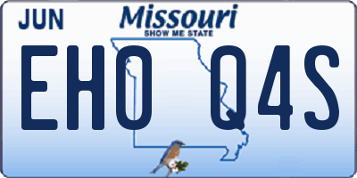 MO license plate EH0Q4S