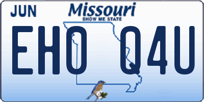 MO license plate EH0Q4U