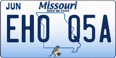MO license plate EH0Q5A