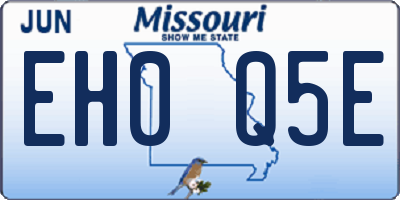 MO license plate EH0Q5E