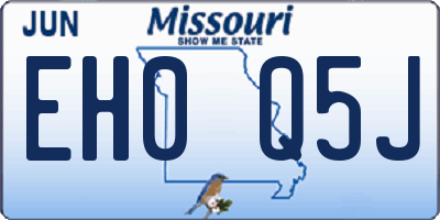MO license plate EH0Q5J