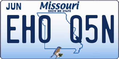 MO license plate EH0Q5N