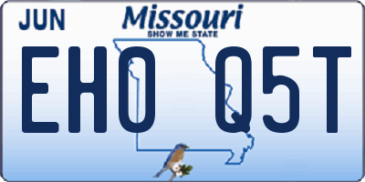 MO license plate EH0Q5T