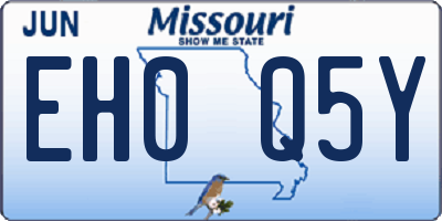 MO license plate EH0Q5Y