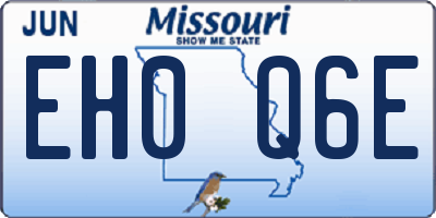 MO license plate EH0Q6E
