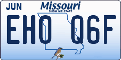MO license plate EH0Q6F