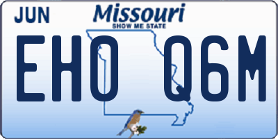 MO license plate EH0Q6M