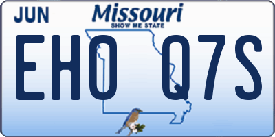 MO license plate EH0Q7S