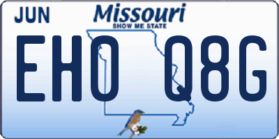 MO license plate EH0Q8G