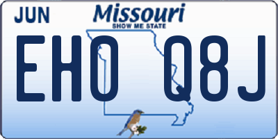 MO license plate EH0Q8J