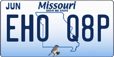 MO license plate EH0Q8P