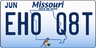 MO license plate EH0Q8T