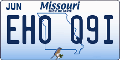 MO license plate EH0Q9I