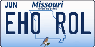 MO license plate EH0R0L
