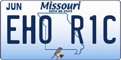 MO license plate EH0R1C