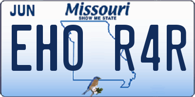 MO license plate EH0R4R