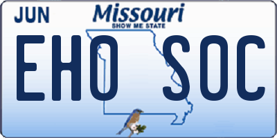 MO license plate EH0S0C