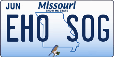 MO license plate EH0S0G