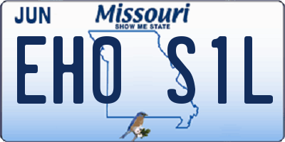 MO license plate EH0S1L