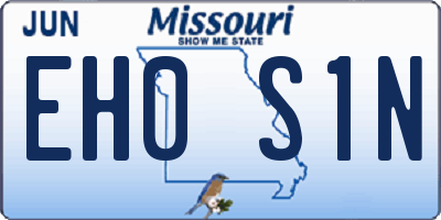 MO license plate EH0S1N