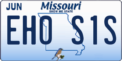 MO license plate EH0S1S