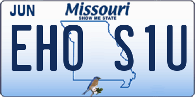 MO license plate EH0S1U