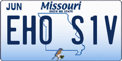 MO license plate EH0S1V
