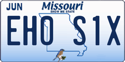 MO license plate EH0S1X