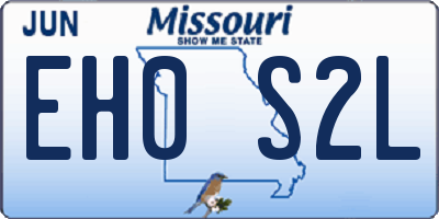 MO license plate EH0S2L