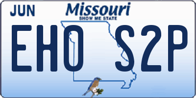MO license plate EH0S2P