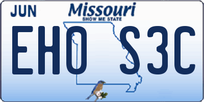 MO license plate EH0S3C