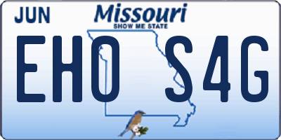 MO license plate EH0S4G