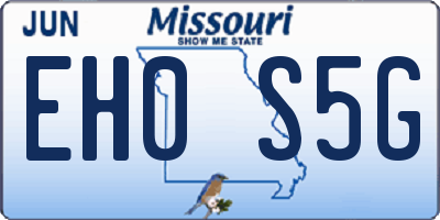 MO license plate EH0S5G